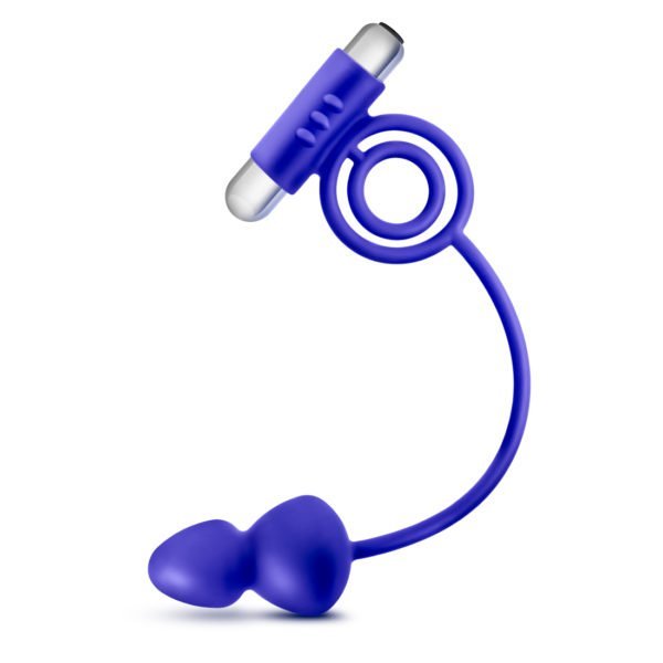 Performance - Penetrator Anal Plug with Vibrating Cock Rings - Indigo