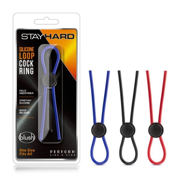 Stay Hard - Silicone Loop Cock Ring - Black