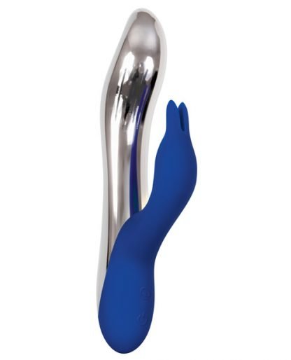 Evolved Bunny Bright Light Up Metallic Vibrator - Dark Blue