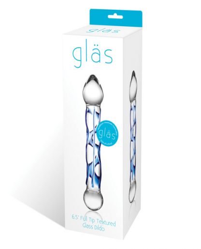 Glas 6.5" Tip Textured Glass Dildo