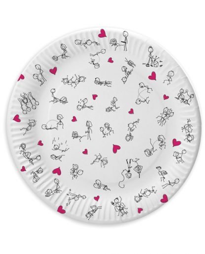 7" Dirty Dishes Sex Position Plates - Bag of 8