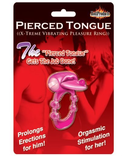 Pierced Tongue X-treme Vibrating Pleasure Ring Cockring