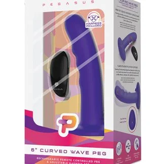 curved wave peg dildo with harness