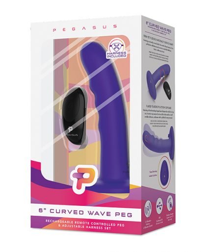 curved wave peg dildo with harness